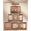 TREEWELL 6-Pack Decorator Outlet Cover Plate, Decorative Switch Plates and