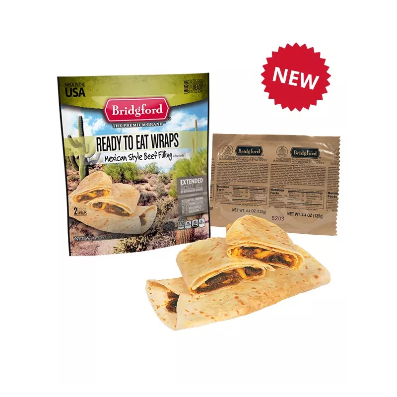 Army Surplus Mexican Beef Taco MRE Survivalt Bridgford Ready to