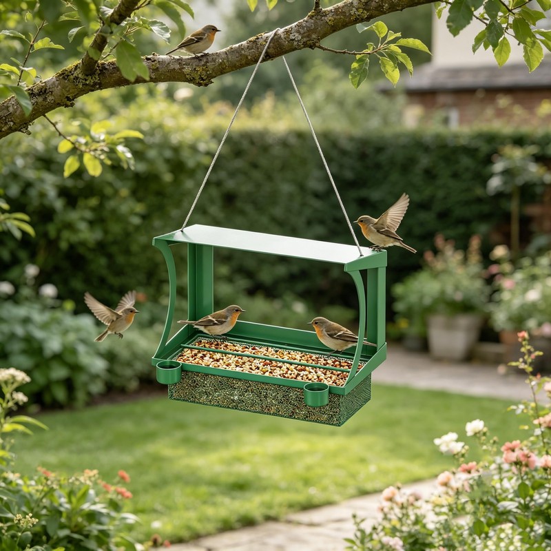 HOSUN 2-in-1 Bird Feeder for Windows and Hanging,Adhesive Hook Mount