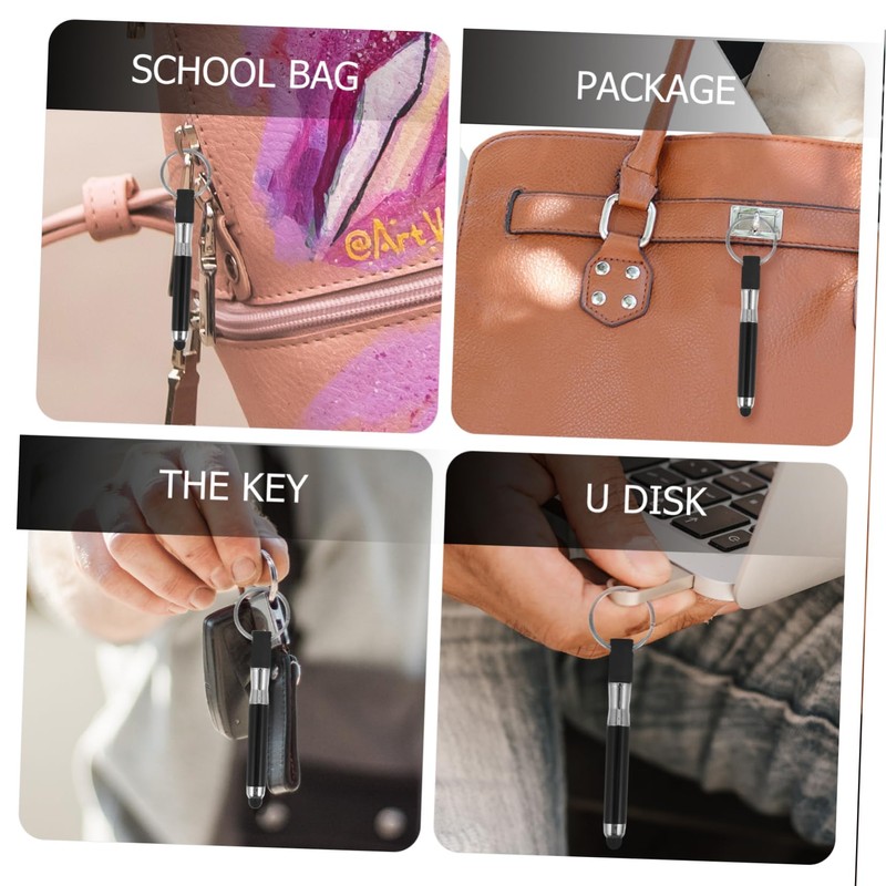 Gatuida 4pcs Pen Shape Keychains Touch Screen Stylus Pen Keyring