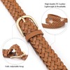 WHIPPY Women Braided Belt Skinny Casual Soft Faux Leather Woven