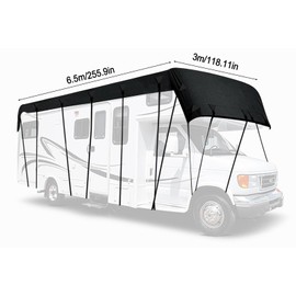 SYWAN RV Caravan Roof Cover, Waterproof Only RV Camper Roof Cover for Sun RV Caravan Roof Protection Tarpaulin oldable Protective Roof Protection Cover (21FT)