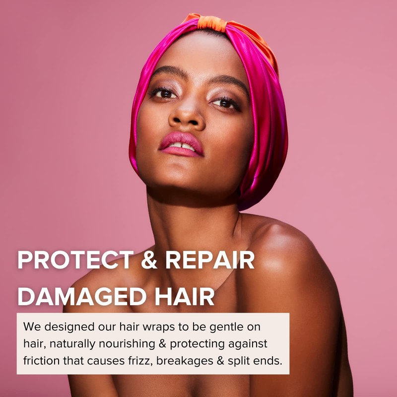 SILKE Hair Wrap - The Poppy | Silk Bonnet for