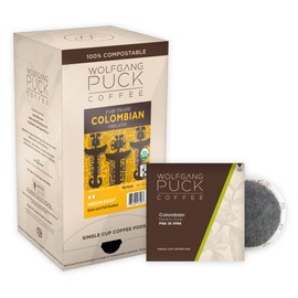 Wolfgang Puck Coffee, Fair Trade Organic Colombian, 9.5 Gram Pods, 18-Count (Pack of 3)