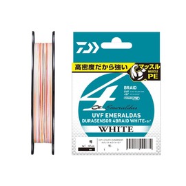 DAIWA PE Line UVF Emerald Dura Sensor +Si2 0.8 no. 150 m, White (with color marking)