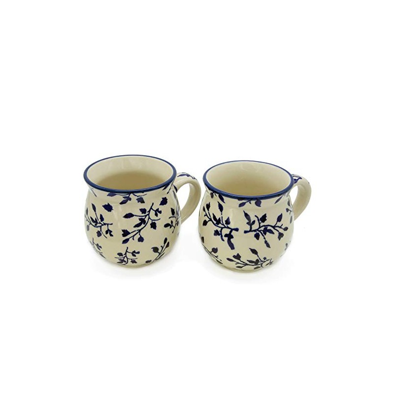 Bunzlauer Original Ceramic Mugs, Spherical Shape 280 Ml, Set of