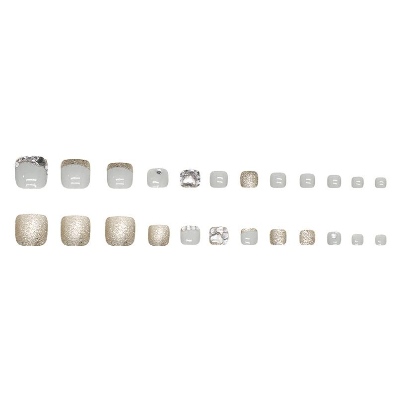 Nail Tip, Foot Nail Seal, False Nails, 24 Pieces, Cute