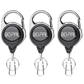 3 Pack Fly Fishing Zinger Retractor: Retractable Keychain with 35" Durable Cord Badge Reel Lanyard - Fishing Rod Tether Accessories and Gear