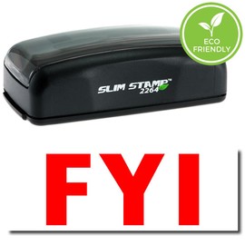 Quality, Large Pre-Inked FYI Stamp with Black Ink, 7/8 x 2-1/4 - Ideal for Executive Assistants - Common Office Stamp - Durable and Convenient for Everyday Use - Black Ink Large Pre-Inked FYI Stamp