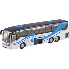 Celino® City Coach Airport Bus DieCast Toy Model Vehicles Kids Children Toys Freewheeling (White)