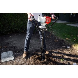 XtremepowerUS 43cc Gas-Powered Post Hole Digger Earth Auger Drill 8" Earth Digger Bit Farm Garden Plant Fence Digger
