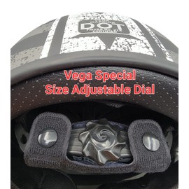 Vega Warrior Half Helmet 7830-055, Eagle Grey Flag, X-Large