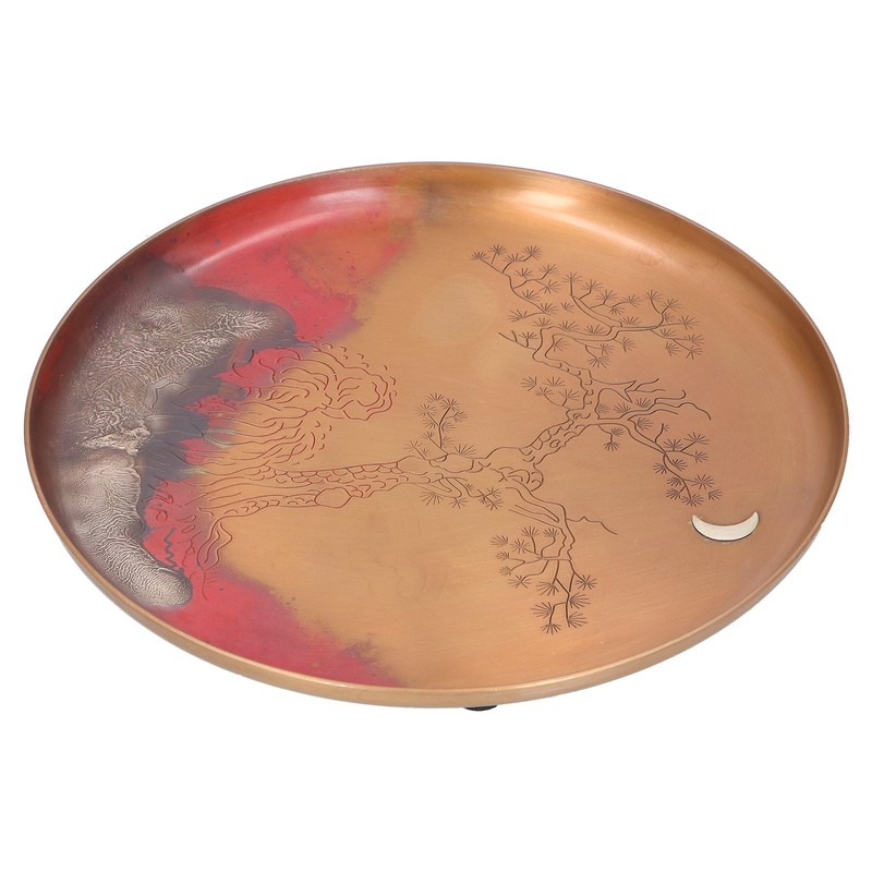 Tea Tray Japanese Hand Made Round Tea Cup Holder Plate
