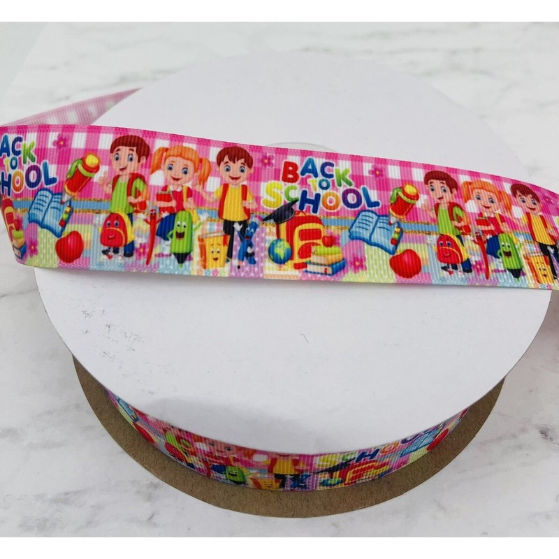 Unbranded Grosgrain Ribbon 1.5” Back To School Pencil Backpack Books