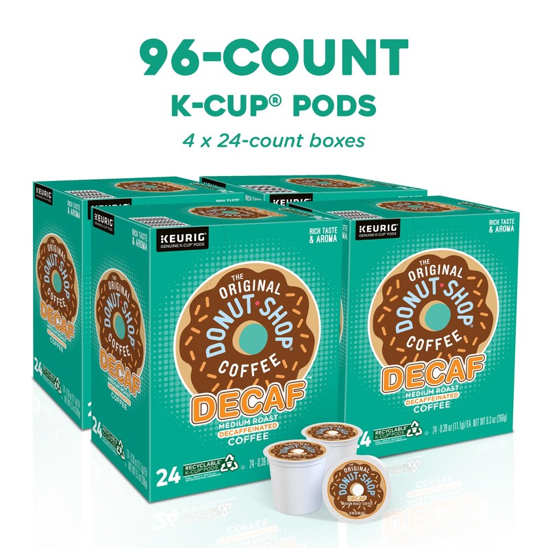 The Original Donut Shop Decaf Keurig Single-Serve K-Cup Pods, Medium