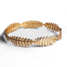 Rivertree Roman Emperor Crown Laurel Wreath Gold Leaf Headband Costume Party Accessory Caesar Circlet