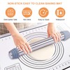 Rolling Pin Dough Roller Stainless Steel with 4 Silicone Guide