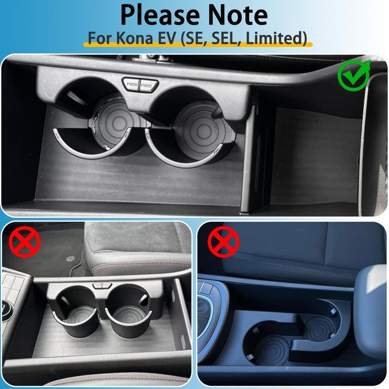 CIMOF Center Console Liner for Hyundai Kona EV Accessories (SE,