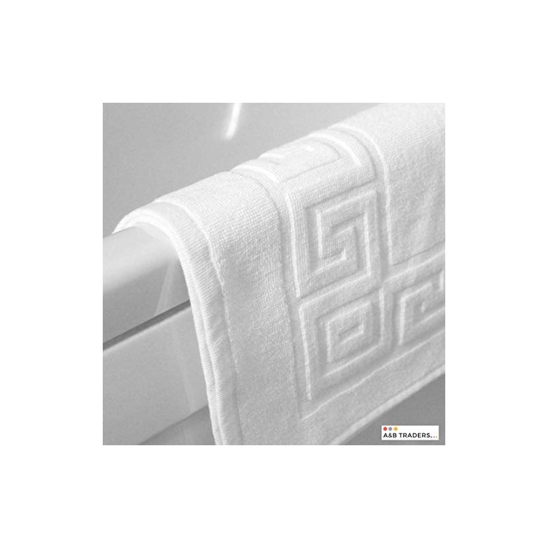 A & B TRADERS Egyptian Cotton Bath Mats Classic Greek