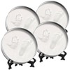 Your Design Footprint Set Metal Box: Set of 4 Plaster