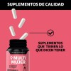 Multi Vitaminico Para Mujer Contiene Goji, Bilberry, Mangosta, Manganeso, Biotina,