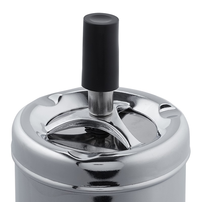 2 x Ashtrays with Swivel Lid Metal Outdoor & Indoor