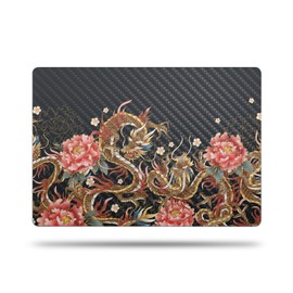 MightySkins Carbon Fiber Skin Compatible with Apple MacBook Air 15'' M2/M3 (2024) Full Wrap Kit - Stitch Dragons | Protective Durable Textured Carbon Fiber Finish | Easy to Apply | Made in The USA