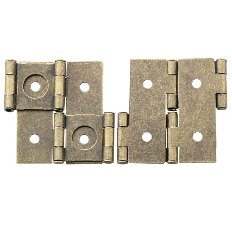 JJHXSM 4pcs Bronze Folding Double Hinges 47x45mm Folding Screen Gate