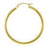 14k Yellow Gold 2mm Thickness Hinged Hoop Earrings (35 x