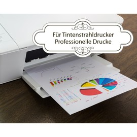 TATMOTIVE Photo Card Photo Paper 200 g Matt White | Special Inkjet Printer | DIN A4 | Printable on Both Sides | 250 Sheets