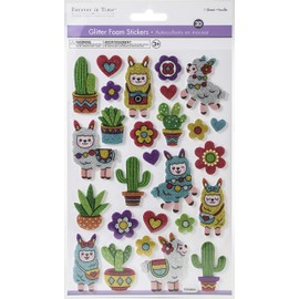 MULTICRAFT Imports INC SS082B Glitter Foam Sticker Llama