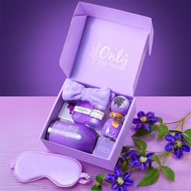 Purple gifts for Women, Lavender Gift Basket Set,Gift Box For Her,Friend Birthday Gifts For Women, Christmas, Mothers Day Gifts