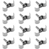 QWORK Stainless Steel Double Line Clamp, 12 Pack 3/8" Fuel