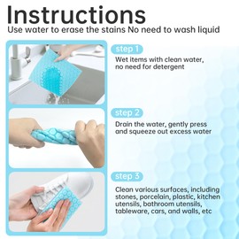 20 Pack Magic Sponge Eraser Sheets, Multi-Surface Cleaner, Disposable Portable Magic Cleaning Eraser Thin Wipes for Kitchenware Bathroom Shoe Sink Car Interiors Hard to Reach Places-Multicolor