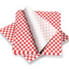 100Pcs Greaseproof Paper Sheets,Food Ggrade Wrap Paper Sheets Waterproof Checkered
