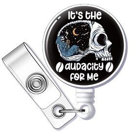 ZBBFSCSB It's The Audacity for Me Nurse Badge Reel with Shark Clip Medical Work Office Doctor Nurse Name ID Tag Card, Birthday Christmas Gifts for Radiology X-Ray Orthopedics Doctor Nurse Coworkers
