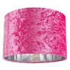 Modern and On-Trend Bright Pink Crushed Velvet Fabric 12" Table