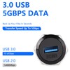 GIASYIEH USB3.0 Panel Mount Connector - M22 Threaded USB Male