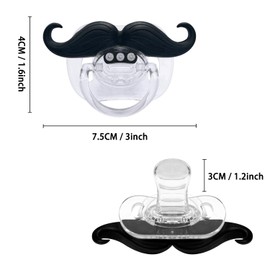 Funny Baby Pacifiers,Mustache Pacifiers 0-18 Months for Babies,Mustache Binky,Gift for Newborns,Infants,Toddlers,Baby Boys,BPA Free(Mustache Pacifiers)