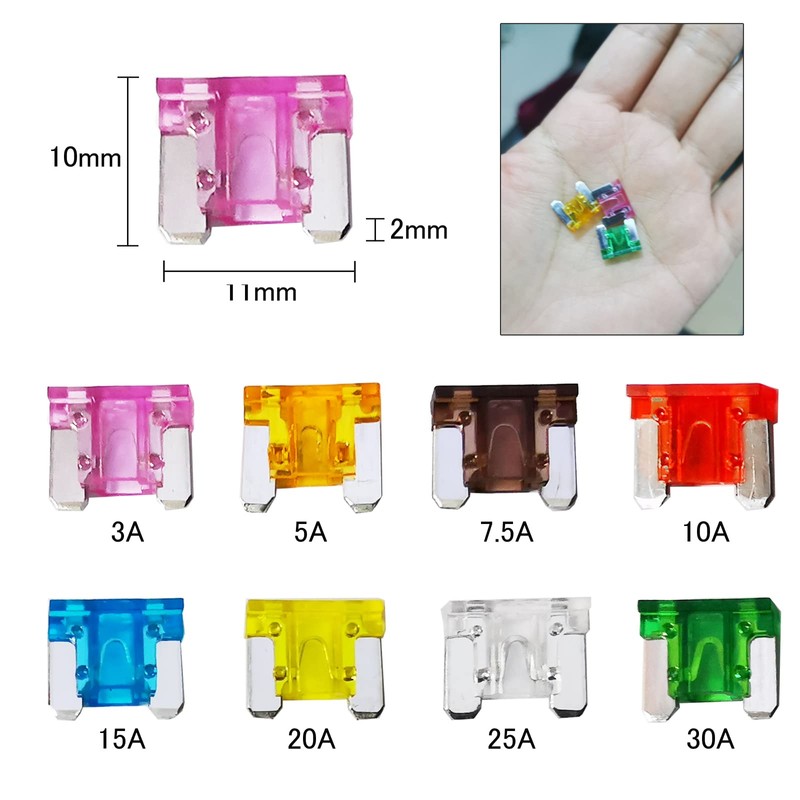 DanYun 2pcs Flat Low Profile Fuse Holder Flat Fuse Holder