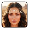 Sixexey Boho Sequin Head Chain Egyptian Gold Headpiece for Women