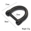 TUNUKE Titanium D-Ring Small Mini Screw-Type Keyring Keychain Carabiner Key