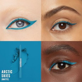 Maybelline New York Tattoo Studio Long-Lasting Sharpenable Eyeliner Pencil, Glide on Smooth Gel Pigments with 36 Hour Wear, Waterproof Arctic Skies...