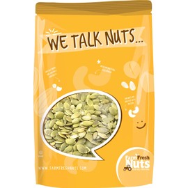 Dry Roasted Pepitas/ Pumpkin Seeds Unsalted (1 Lb.) - Oven Roasted in Small Batches for Added Freshness - Vegan & Keto Friendly - Farm Fresh Nuts Brand