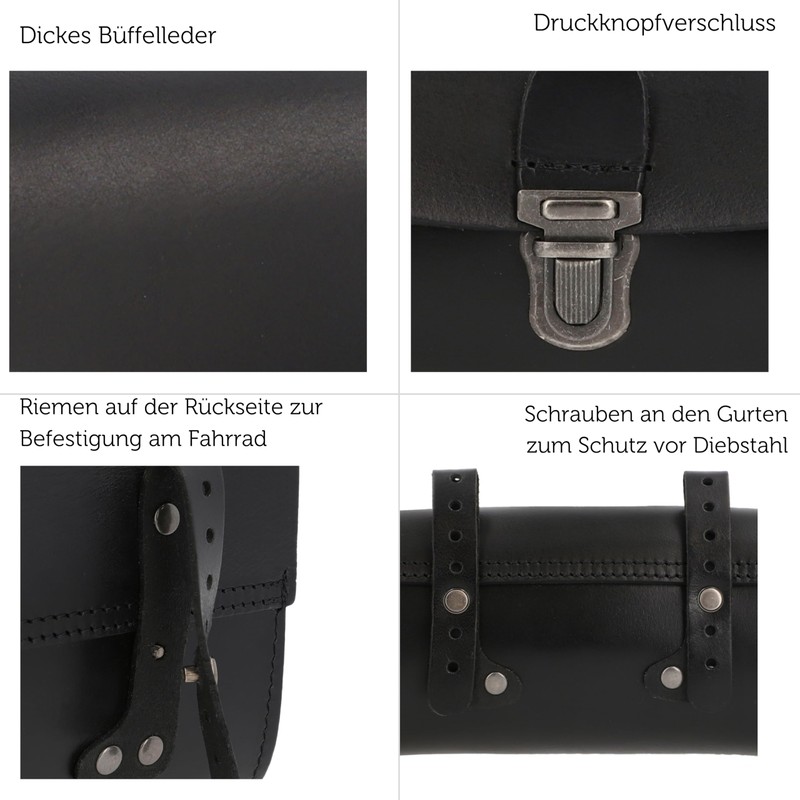 Gusti Raymond P. Women's and Men's Leather Saddle Bag Accessories