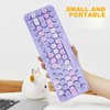 Keyboard Mouse Combo 2.4GHz Wireless Cute Retro 68 Round Keycaps