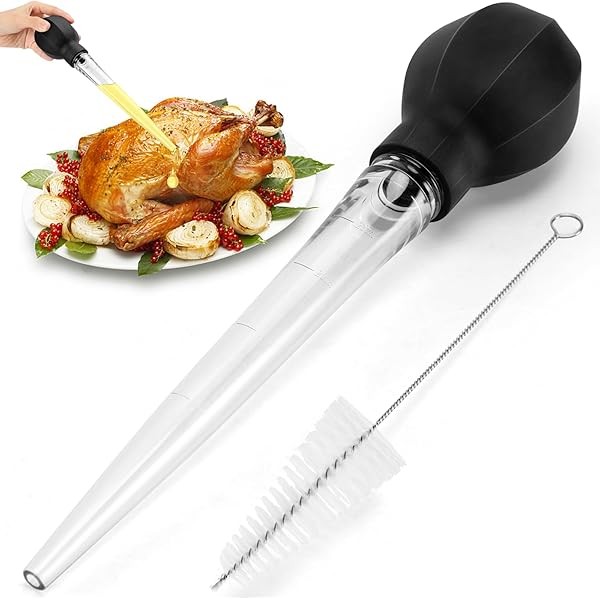 SCHVUBENR Large Turkey Baster with Cleaning Brush - Premium Baster
