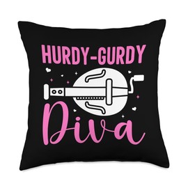 Funny Hurdy-Gurdy Instrument Design for a Hurdy-Gurdy Lover Throw Pillow