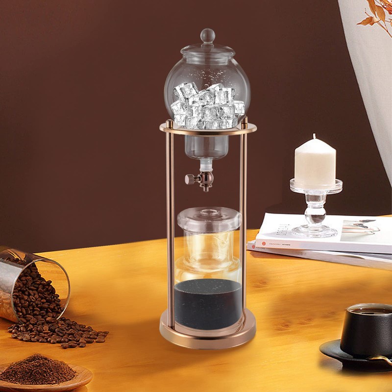 ZAWAYINE Glass Iced Coffee Cold Brew Drip Tower Coffee Filter