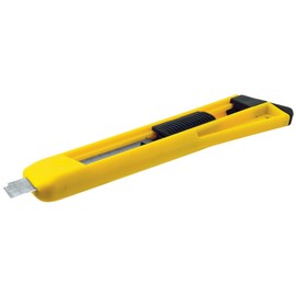 Performance Tool W3305 8mm Retractable Blade Utility Knife with 13 Cutting Points and Detachable End Cap for Safe Blade Breakage - Large Fishbowl